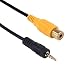 2.5mm to RCA Cable, Yeworth Gold Plated AV-in Aux 2.5mm TRRS Male Plug to RCA Female Audio Adapter Converter Cord 0.3m, for GPS Tablet Dash Cam DVR Backup Camera