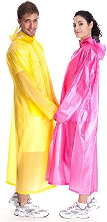Men Women Waterproof EVA Rain Coat Rainwear Rainsuit Raincoat Pink color Tag size XL_ US size M