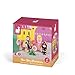 Janod Mini Story Box Toy - 7 Piece Imagination and Roll Playing Game - Princess Painted Wooden People Play Set with Pncess, Carriage, Prince, Frog and a Witch for Imaginative Play for Ages 3+