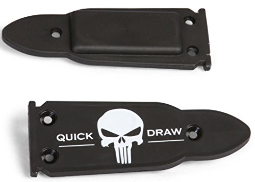 QuickDraw Magnetic Gun Mount (Skull) for Vehicle Home Office 35lb Rated Gun Magnet Holder Holster Safety Rack Accessory HQ Rubber Coated Bullet Shaped Neodymium Magnet Handgun Firearm Pistol Shotgun