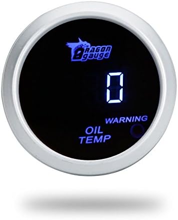 THG 52mm Digital Blue LED Universal Fit Automobile Racing Smoke Oil Temp Temperature Gauge Meter Sensor For 12V Car Auto Motor SUV Truck