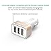 iXCC 36W/7.2A 3 Port Car Charger, Fast Car Charger Adapter for iPhone 7s 6s Plus, USB Car Charging Port for Galaxy S8+ S7 S6 Edge, iPad Pro Air mini, Note 5, LG, Nexus and More - Gold