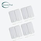 RecoverPad 2X4 Rectangular Professional OTC TENS Unit Pads,8-Pack Compatible with TENS 7000 and Most TENS Machines, Electrodes Value Pack, Premium Quality