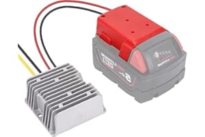 Step Down DC Voltage Converter for Milwaukee 18V to 12V Battery Dock Power 180W Inverter, Connector DIY Adapter Automatic Buc