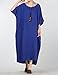 Mordenmiss Women's Bat Sleeve Summer Maxi Dress New L Blue