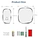 Kasonic Wireless Doorbell, Plug and Play Waterproof Door Bell Kit; Operating Range Up to 1000 Feet; 4 Levels Adjustable Volume; 36 Chimes Quality Sound and LED Flash Indicator (White)