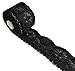 Black Lace Ribbon for Crafts - HipGirl 20 Yards Floral Ribbon Lace Fabric Lace Trim by The Roll for Wedding Invitation, Cards, Decorating, Gift Package Wrapping. 2 Inch Wide
