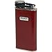 Stanley Classic Easy Fill Wide Mouth Flask 8 oz | Leakproof Hip Flask | Hinge Connected Never Lose Cap | Insulated Stainless Steel Liquor Container | BPA-Free | (Discontinued) Hammertone Crimson