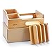 Wood Multi Device Organizer for Using with Multiple USB Charging Station Like Anker, RAVPower, Poweradd USB Chargers for Smartphones and Tablets from UATech (White)