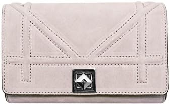 DIONISIA Italian mini crossbody clutch bag, dark nickel chain flap purse, crossbody bag, quilted leather