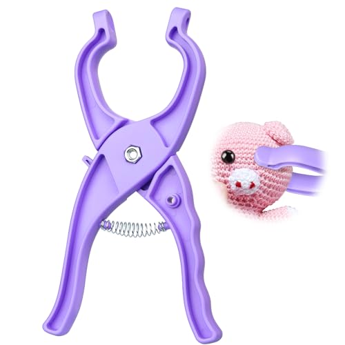 SKERYBD Safety Eye Tool For Crochet Doll, Versatile Eye Snapper Crochet Tool, Auxiliary Tool for Attaching Safety Eyes, Safety Eyes Tool Clamp for Amigurumi Crochet & Stuffed 5-30mm Animal Eyes Making