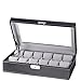 Sorbus 12 Slot Watch Box, Black