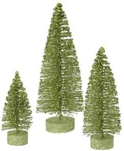 Vickerman Glitter Set Tabletop Tree, 5-7-9, Lime
