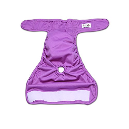 image for LUXJA Reusable Female Dog Diapers (Pack of 4), Washable Wraps for Fema