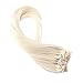 Moresoo Platinum Blonde Clip in Hair Extensions 22 Inch 7 Pieces/Pack Clip in Real Human Hair Extensions Extensions 120g Per Set
