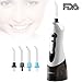 Aikitco Black Professional Cordless Dental Oral Irrigator– 3 Mode USB Rechargeable Water Flosser– IPX7 Waterproof Design with High Capacity Water Tank– Includes 4 Jet Tips