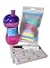 Baby Bottle Labels for Daycare, 6 Reusable Silicone Labels, 96 BONUS Waterproof Self-Laminating Write on Stickers - Assorted Sizes & Color, Includes 6 Silicone Labels, 96 Stickers & 1 Dry Erase Marke
