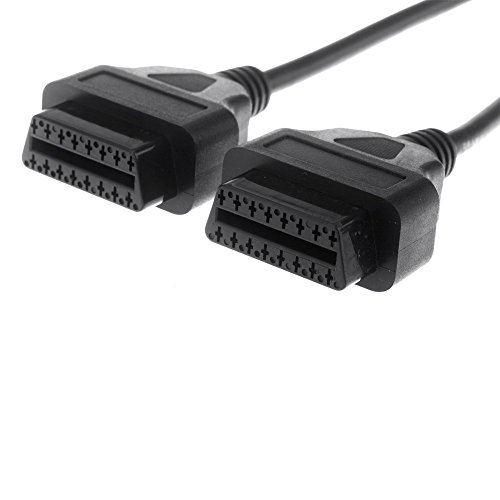 Foseal OBD2 Splitter, OBD2 Extension Cable, Y Cable for FIXD BAFX Blue Driver OBDii Scanner Code Reader, 1 ft 16 pin Male to 2 Females Connector for GPS, Car Diagnostic Tools and Head-up Display etc