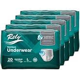 Rely&reg; Maximum Protective Underwear, Disposable, Large (44-58"), 100 Count