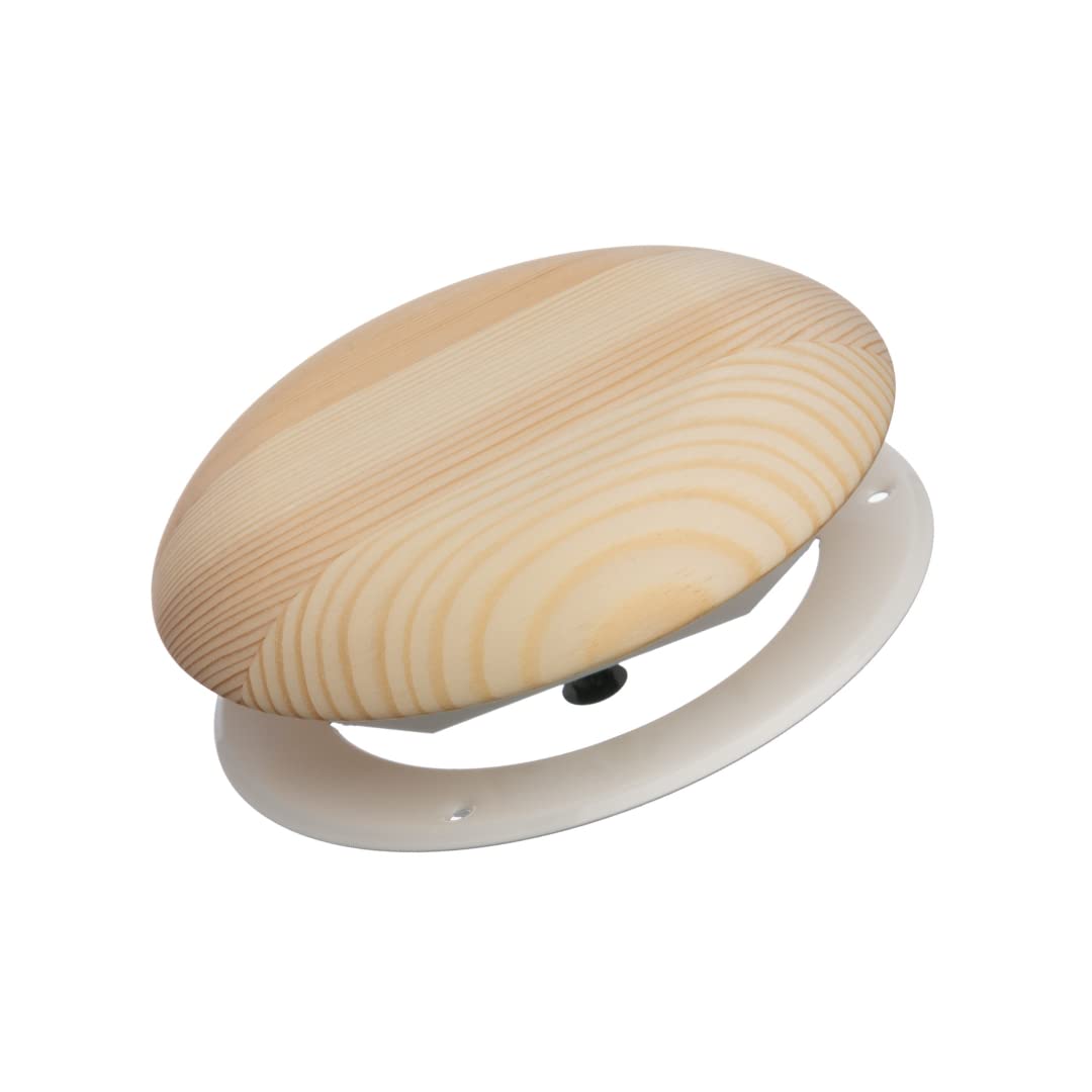 Ø 100mm - 4 inch Universal Supply and Extract Diffuser for Sauna - Adjustable Air Valve for Wall and Ceiling - Ventilation Cover - Wooden