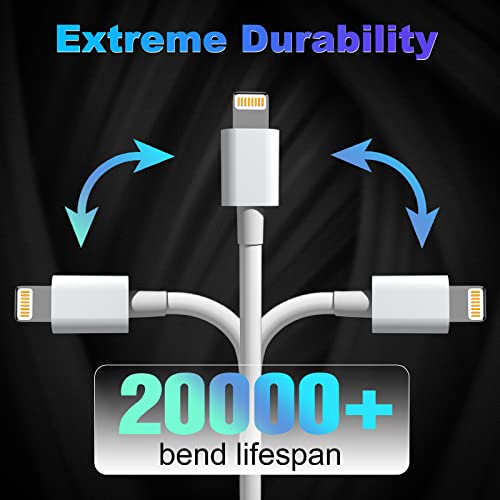 iPhone Charger, 3Pack 3FT MFi Certified Lightning Cable Fast Charging Cord Compatible with iPhone 14 13 12 11 XS XR X Pro Max Mini 8 7 6S 6 Plus 5S SE iPad iPod AirPods…