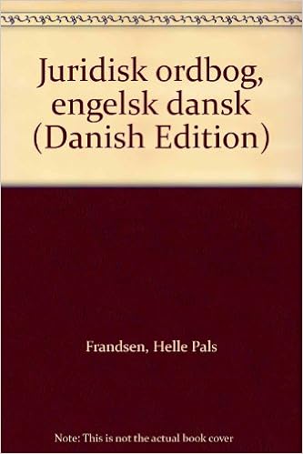 Juridisk Ordbog Engelsk Dansk Danish Edition Frandsen Helle Pals 9788712020264 Amazon Com Books