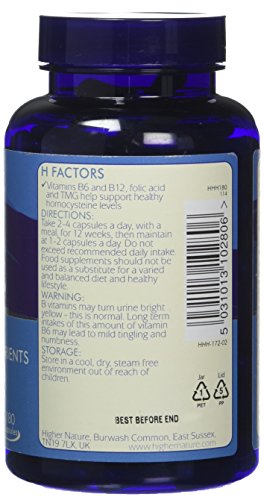 Higher-Nature-H-Factors-Homocysteine-Heart-Nutrients-180-Vegicaps