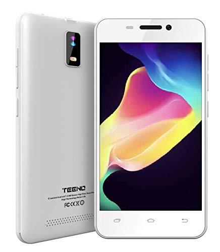 TEENO 1GB RAM 8GB ROM 4G Smartphone Libre 4.0 Pulgadas HD IPS Dual SIM Dual Camara (Bianco)