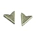 Antique Silver Finish Western Collar Tip with Smooth Surface, 23x25mm