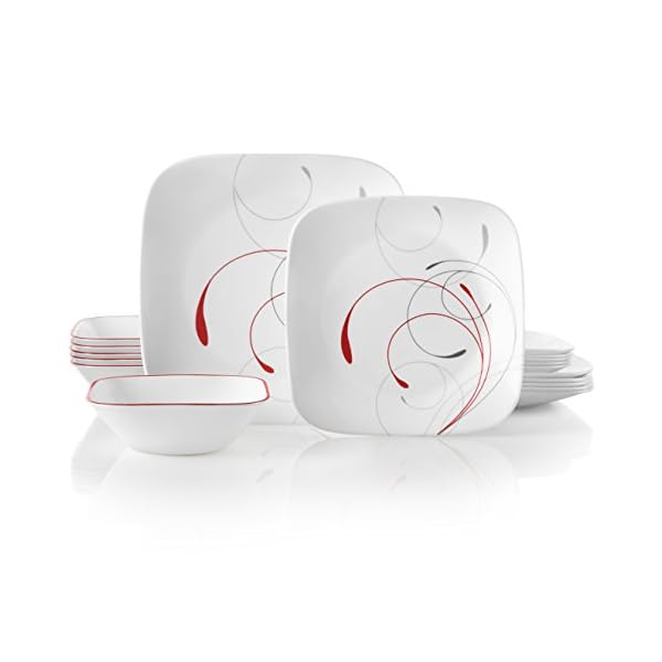 Corelle 18Piece Chip Resistant Splendor Dinnerware Set, Service for 6 The Home Kitchen Store
