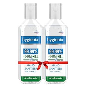 Hygienix Anti-Bacterial Hand Sanitizer by Wipro, 100ml(Pack of 2)