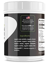 Polvo de proteínas a base de plantas con probióticos Pure Food, más sano, orgánico, limpio, totalmente...