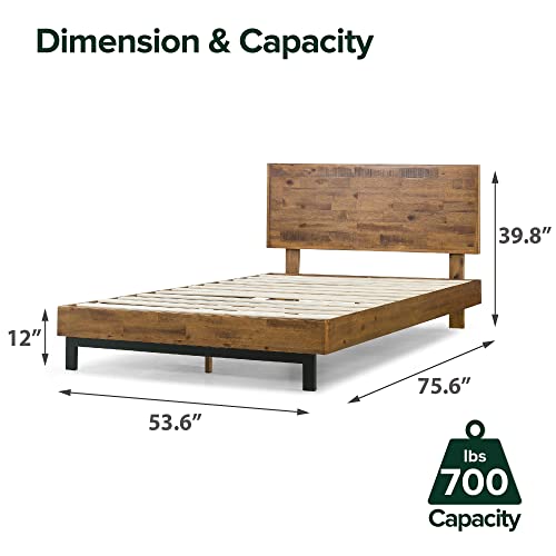 ZINUS Tricia Wood Platform Bed Frame with Adjustable Headboard / Wood