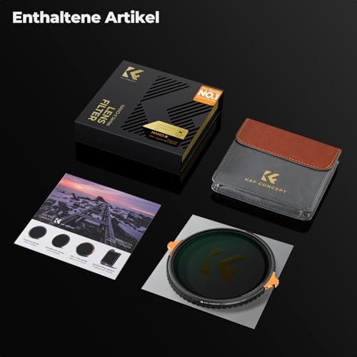 K&F CONCEPT Nano-X True Colour ND Filter 67 mm Polarising Filter & ND2-ND32 (1-5 Stops) 2-in-1 Multifunctional CPL & Grey Filter
