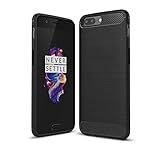 OnePlus 5 Case, TopACE Ultra Slim Thin Carbon Fiber Scratch Resistant Shock Absorption Soft TPU Protective Cover For OnePlus 5 (Black)