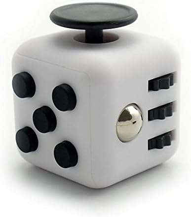 Fidget Cube, Upgrade Fidget Cube 2th Cool Office Desktop Stress Relief Toys Anxiety Attention Toy Decompresion Dice for Adults,Children,Autism,adhd,and Fidgeters, Black and White