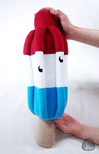 Novelty Bomb Pop Plushie, Novelty plushie pillow, popsicle pillow, Rocket pop plushie, red, white, blue, icicle, 4th of July, Summer