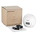 Excelvan Wake-Up Light Round with Sunrise Simulation Alarm Clock Natural Sound and FM Radio, White