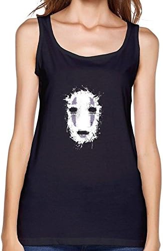 ZhiBo Vintage No Face Man Custom for Spirited Away for Miyazaki Hayao for A Voyage of Chihiro Tank tops for Woman Black Small
