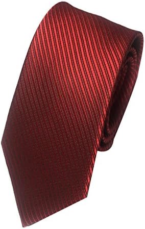 Dreaman Colorful New Mens Classic Jacquard Woven Striped Necktie Men's Tie Party Wedding Tie (Wine)
