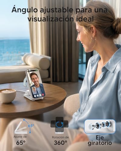 Carregador sem fios Estação de carregamento portátil Carregador magnético dobrável 3 em 1 Compatível com iPhone 17, 16, 15, 14, 13, 12, Apple Watch e AirPods 4, 3, 2, Pro