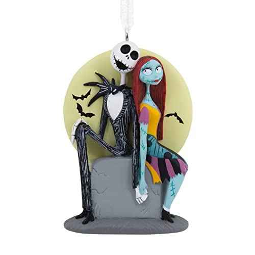 Hallmark Disney Tim Burton The Nightmare Before Christmas Ornamento di Natale Jack e Sally sulla lapide (0003HCM0845)