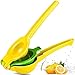 Chefbar Metal Lemon Lime Squeezer Manual Citrus Press Juicer Top Rated Premium Quality Citrus Juicers Aluminum Lime Squeezers, Fresh Force, Yellow