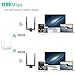 Wireless USB WiFi Adapter, Techkey 1000Mbps Dual Band 2.4GHz/300Mbps 5GHz/867Mbps High Gain Dual 5dBi Antennas Network WiFi USB 3.0 for Desktop Laptop with Windows 10/8/7/XP