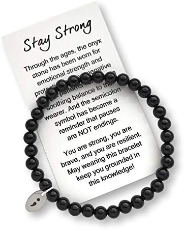 Semicolon Bracelet โ Semi-Colon Jewelry for Women โ with Message Card & Gift Box