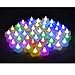 Battery Powered Flameless Color Changing LED Tealight Candles, Pack of 24