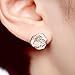 EVERU Fashion Jewelry Rose Gold Flower Stud Earrings