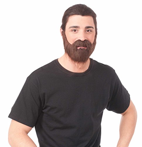 Full Brown Beard with Moustache