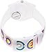 Swatch Women's Originals LW153 White Multicolor Rubber Swiss Quartz Fashion Watch