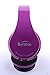 deep Purple Hi-Fi Over-Ear Stereo Bluetooth Headphones Built in Mic-Phone Talk with Phone or Listen Music Clearly, Built Noise Cancellation Technology, with Retail Package!
